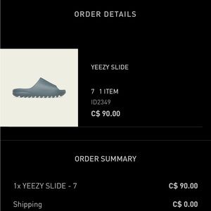 Yeezy slides size 7 men
